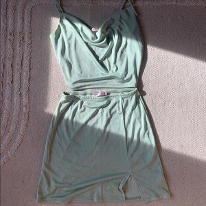 Sage top and skirt set